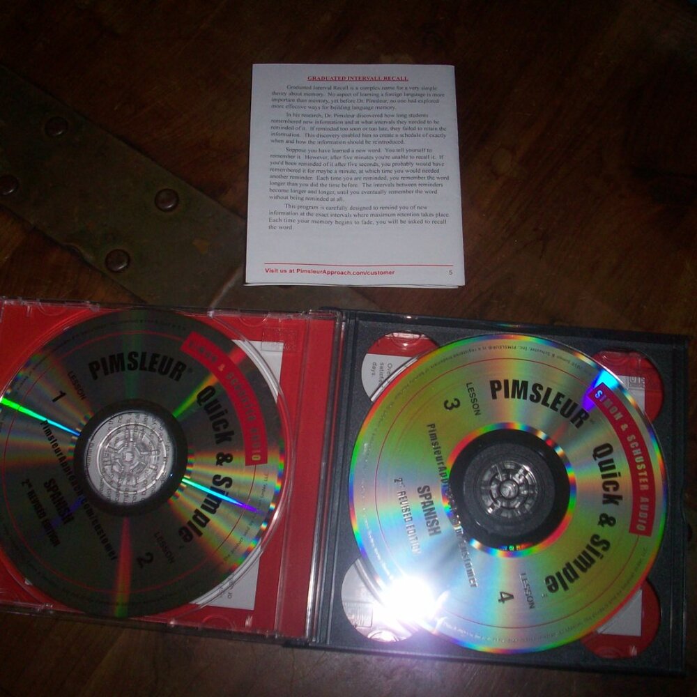 Pimsleur Quick Simple Spanish 2nd Revised Edition 8, 30-Minute Lessons 4 CDs